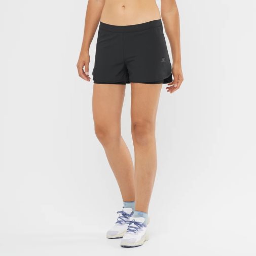 Salomon Cross 2in1 Women's Running Shorts Black | CA 93S71